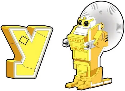 Jucărie pentru copii Raya Toys - Transformer Patrol Water Police, litera Y