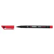 Marker permanent Stabilo Universal OHP 842, corp plastic, varf rotund, 0. 7 mm, rosu