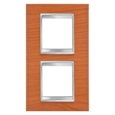 Placa ornament CProiector HORUS LUX international - IN TECHNOPOLYMER finisaj lemnING - 2+2 modul VERTICAL CENTRE DISTANCE 71mm - CHERRY - CProiector HORUS