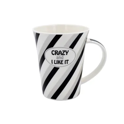 Cană din porțelan "Crazy and I like it"