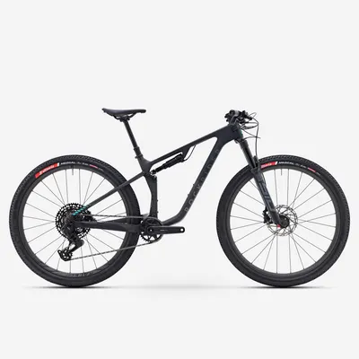 Bicicletă MTB cu suspensie integrală XC 29" cadru carbon RACE 940 S COMP Negru