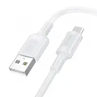Cablu Date si Incarcare USB-A - microUSB Borofone BX111 Feliz, 18W, 1m, Alb