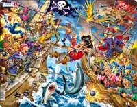 Puzzle pentru copii Larsen din 39 piese - Bătălia piraților