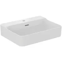 Lavoar suspendat alb 60 cm, dreptunghiular, cu preaplin, Ideal Standard Conca