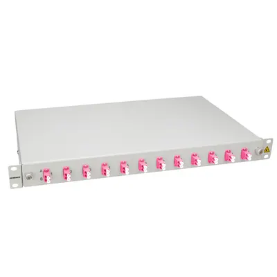 Splicebox, 24 fibre,LC,50/125µm OM4, culisant,19,1UV , ECO