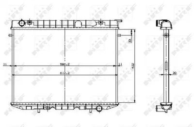 Radiator apa racire motor OPEL FRONTERA A, FRONTERA A SPORT 2.5D 2.8D intre 1995-1998
