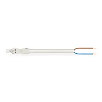 pre-assembled connecting cable; Eca; Plug/open-ended; 2-pole; Cod. A; 1 m; 1,00 mm²; white