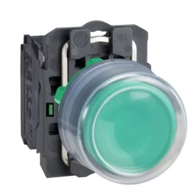 Buton Verde Ø 22, Revenire cu Arc, 1Nr
