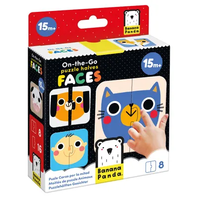 Primul meu puzzle, Banana Panda, On-The-Go, Fete de animalute, 16 piese