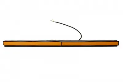 Lumini clarificare stanga dreapta, forma: dreptunghiular, portocaliu, LED, inaltime 28mm; latime 535mm; adancime 33,5mm, in relief, lungime cablu 500mm, cu cuier, 12 24V (cu functie de semnalizator la