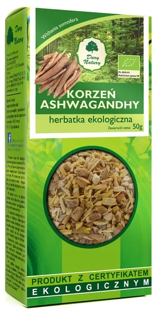Bio Ashwagandha, rădăcină, 50 g, Dary Natury