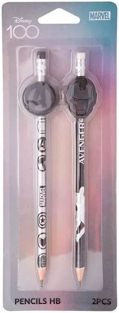 Set de creioane Cool Pack Black - Disney 100, The Avengers, HB, 2 bucăți