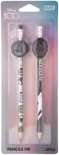 Set de creioane Cool Pack Black - Disney 100, The Avengers, HB, 2 bucăți
