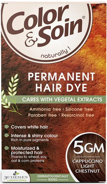 3 Chenes Color & Soin Vopsea de păr, 5GM Culoare cappuccino maro deschis