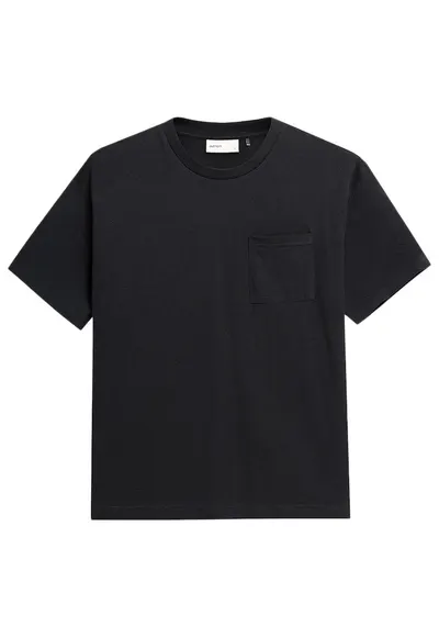 Tricou barbati maneca scurta - decolteu rotund - negru - bumbac