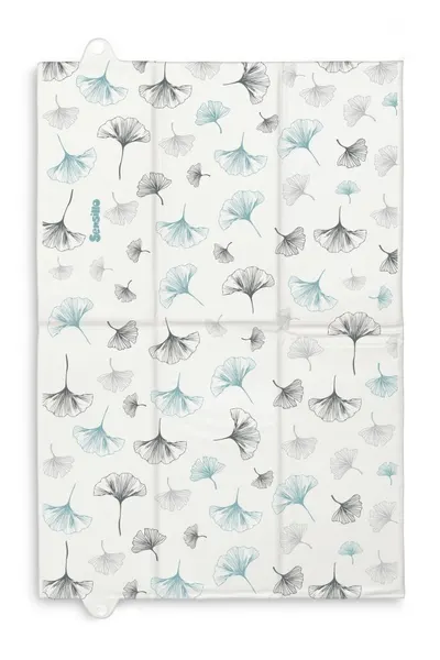 Saltea de infasat pliabila compact si impermeabila pentru plimbarecalatorie Sensillo 40x58 cm Botanic blue