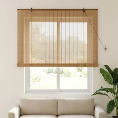 vidaXL Rulou textil Maro 130 x 160 cm Bambus