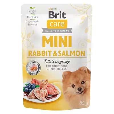Brit Care Dog Mini Rabbit and Salmon Fillets in Gravy, 85 g