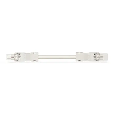 pre-assembled interconnecting cable; Eca; Socket/plug; 3-pole; Cod. A; H05VV-F 3G 1.5 mm²; 3 m; 1,50 mm²; white