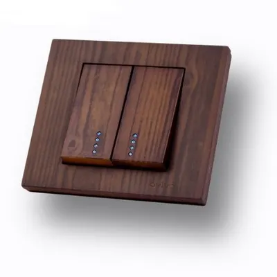 Comutator cu Led ST Grano Woods nuc Ovivo OV00393, 250V, 16A, IP20