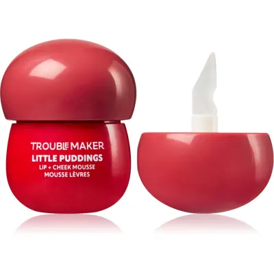 Trouble Maker Little Pudding Lip + Cheek Mousse fard multifuncțional, pentru buze și obraz culoare Mimi Rose Pink 5 g
