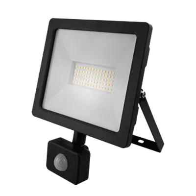 Proiector LED slim cu senzor PIR 50W, 4000K, 220-240V AC, IP44