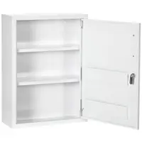 Kleankin Dulăpior de Medicamente cu 2 Rafturi și 2 Chei de Siguranță, 40x15x53,5 cm, Alb | Aosom Romania