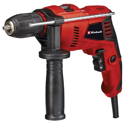Bormașină cu percuție Einhell - TE-ID 500 E, 550 W, 13 mm, roșie