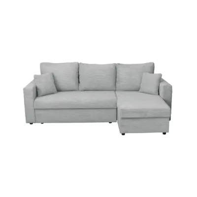 Coltar NICOLE LUX, cu lada depozitare, colt interschimbabil, gri deschis, 225x145x82 cm