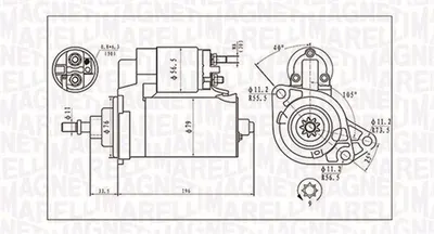 Electromotor (12v, 1,7kw) Vw Caddy I, Golf Ii, Jetta Ii, Passat, Transporter Iii, Transporter Iv 1.6d-2.8 Intre 1981-2003