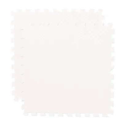 Covoras puzzle xl, 60x60 cm, grosime 2 cm, spuma eva, 2 piese culoare alb