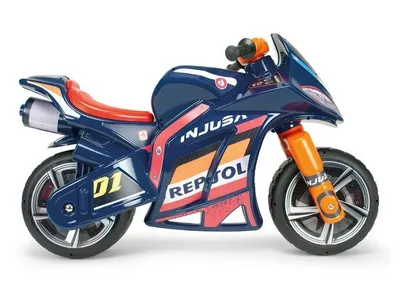 Motocicleta pentru copii tip ride-on, Repsol Winner, fara pedale, stabila si rezistenta, 3 ani+, maxim 50 kg