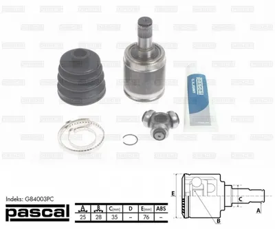 Cap planetara dreapta spre cutia de viteze (25z 28z 35mm) HONDA JAZZ II 1.2 1.3 intre 2002-2008