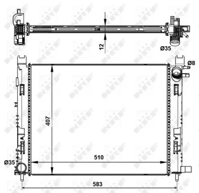 Radiator Apa Racire Motor (transmisie Manuala) Dacia Dokker, Dokker Express, Duster, Lodgy, Logan Ii, Logan Mcv Ii, Sandero Ii; Renault Captur I, Clio Iv, Logan I, Logan Stepway Ii 0.9-1.6lpg Dupa 200