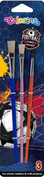 Set pensule pentru pictură Colorino - Football, 3 bucăți