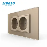 Priza Schuko dubla, standard italian/modular 4M Auriu
