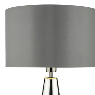 Veioza Pablo Table Lamp Black Chrome Smoked Glass With Shade