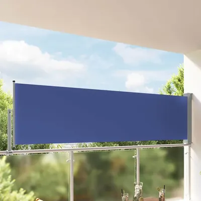 vidaXL Copertină laterală retractabilă terasă, albastru, 100x300 cm