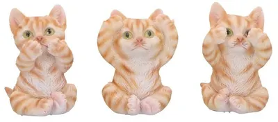 Set statuete Nemesis Now Adult: Humor - Three Wise Ginger Cats