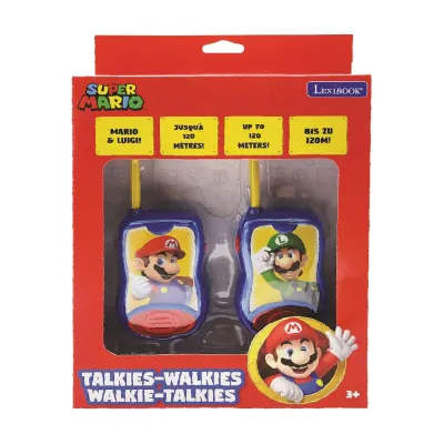 Set statii walkie-talkie, Lexibook, Super Mario, 120 m