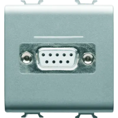 Connector For Conventional Networks - Sub-D 9 Contacts - Connection Weld-in - 2 Modules - Titanium - Chorus