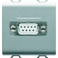 Connector For Conventional Networks - Sub-D 9 Contacts - Connection Weld-in - 2 Modules - Titanium - Chorus