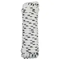 vidaXL Sfoară de Barcă 10 mm 6 m Alb și negru Poliester