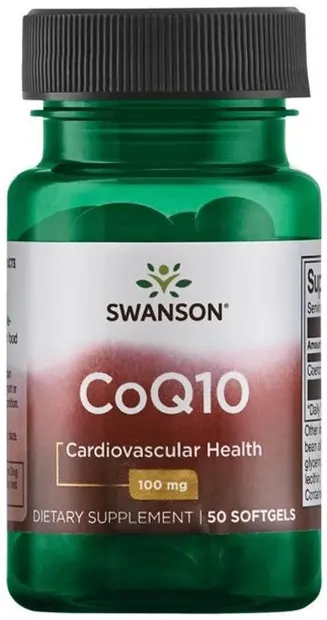 CoQ10, 100 mg, 50 capsule moi, Swanson
