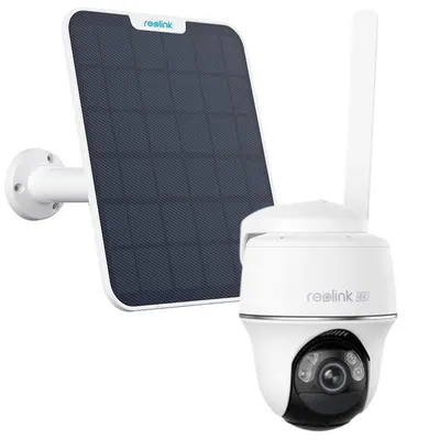 Camera supraveghere rotativa GSM 4G LTE PT cu panou solar Reolink Go PT Ultra G440, 8 MP, IR/lumina alba 10 m, PIR 10 m, acumulator 6000 mAh, microfon si difuzor, slot card, detectie om/vehicul/animal, vizualizare de pe telefon