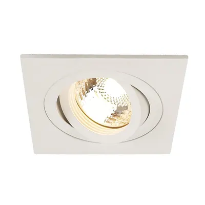 Spot incastrat, NEW TRIA 78 Ceiling lights GU10, white single-headed, QPAR51, square, white, max. 50W, incl. clip springs