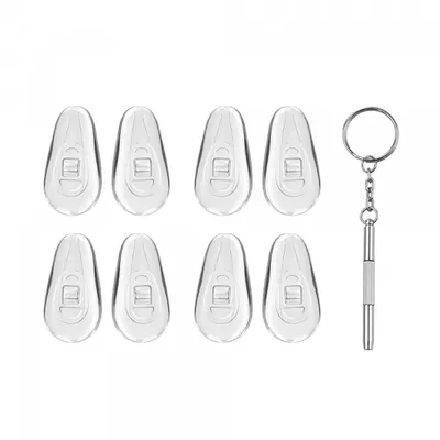 Pernute Siliconice Ochelari si Surubelnita Techsuit ST1, Set 4 bucati, Transparente