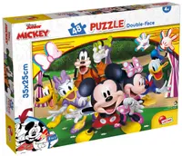 Puzzle cu două fețe Lisciani de colorat din 48 piese - Mickey Mouse