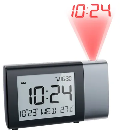 Boxă radio cu ceas Xmart - AC-50P, negru/argintiu