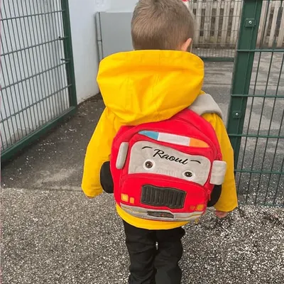 Ghiozdan personalizat Masina de Pompieri marimea S